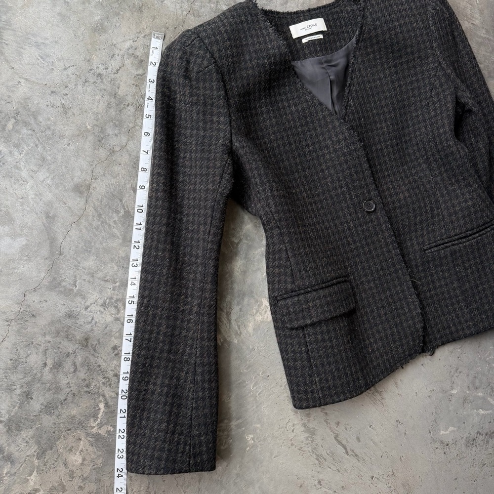 ISABEL MARANT Wool Houndstooth Blazer Size 38 - Picture 5 of 7